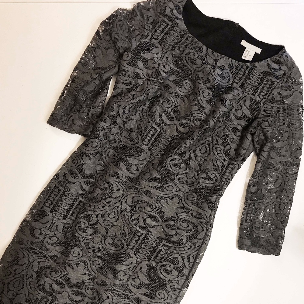 H&M Lace 3/4 Sleeve Dress